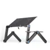 Alliage d'aluminium bureau d'ordinateur portable pliant Portable Table support pour ordinateur portable lit canapé plateau support de livre tablette PC Stands275B