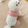 Dog Apparel Pet Jumpsuit Pajamas Floral Puppy Cat Wrapped Belly Tracksuit Clothes Sleeveless Vest For Small Dogs Chihuahua