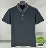 2024High-end Brand Paul Short-sleeved T-shirt Men Bee Polo Shirt 100% Cotton Lapel Business Korean Summer Embroidery Men's Clothing