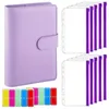 Notepads Notes A5 A6 Binder Budget Planner Notebook Covers Folder Colored 6 Hole Binder Pockets Plastic Binder Zipper Money Saving Envelope x0715