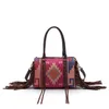 Coton et lin style indien gland simple épaule sac à bandoulière diagonale pour sac fourre-tout portable sous les bras pour femmes 230718
