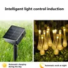 Décorations De Jardin 6M 30LED Solaire Gouttelettes Ampoule Guirlande Lumineuse Extérieure Étanche Guirlande De Noël Lumière Pelouse Cour Lampe Décoration 230717