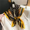 Scarves Design 2023 Print Pure Silk Scarf Women Wraps Summer Headkerchief Hijab Shawl Foulard Neck Tie Hair Hand Wirst Bandana