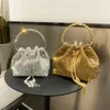 Вечерние сумки роскошные дизайнерские кошельки и сумки сумочков для женщин серебряный ковшом кошелька вечернее банкет сумка для плеча 230717