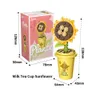 Blocks Building Block Bouquet Model Toy Plant Sunflower Rose Kapok White Chrysanthemum Full Of Stars Assembly Brick Toy Children Gift R230718