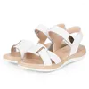 Sandals Women's Flat 7605 عارض الكعب الكوري على الطراز الكوري مريح طالب أحذية جلدية حقيقية