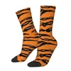 Chaussettes pour hommes motif peau de tigre rétro Animal unisexe Harajuku sans couture imprimé Crazy Crew Sock cadeau