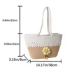 Kvällspåsar Kvinnor Tygväska Fashion Straw Handväska stor kapacitet Weave Hobo Purses Crochet Armpit Beach Travel Underarm Female Clutch