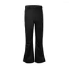 Pantalones de hombre Streetwear Micro Flare CleanFit para hombres Color negro sólido recto holgado pantalones casuales Unisex de gran tamaño Vintage Cargos