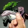 Szklane rury palenie rozszerzone hook produkcję ręcznie dmuchane bongi logo z kreskówki zakrzywiona szklana rura