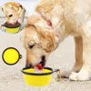 Dog Bowls Feeders Other Pet Supplies Portable 2 in 1 Pet Folding Water Bottle Food Container With Folding Silicone Pet Bowl Outdoor Travel Dog Cat Feeder Cup Bowl x0715