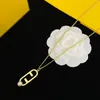 Дизайнерские подвесные ожерелья Женская писем Цепочка Золотые дамы