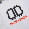 BLCG Lencia Summer T-shirts High Street Hip-Hop Style 100% bomullskvalitet Män och kvinnor släpper ärmen Löst Tshirts Oversize Tops 23208