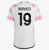 Поклонники игрока футбольные майки 2023 2024 Home Away Away Milik Di Maria Vlahovic Kean Pogba Chiesa McKennie Locatelli Top Jerseys 22 23 24 комплекта мужчины и дети Unifor Juventus