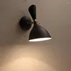 Lâmpada de parede nórdica luz de cabeceira quarto americano ferro forjado simples corredor pós-moderno corredor LED