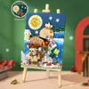 Blocks City Art Mosaic Fluorescent Painting Brouding Broading Blosts Broading Santa Claus Bricks Рождественские стереоскопические игрушки для детей R230718