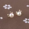 Stud Earrings Natural Freshwater Pearl Baroque Antler Shape Exquisite Accessories Women Personality Wedding Party Jewelry