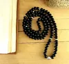 Strand 108 Bracelet Onyx Noir Mat Collier Yoga Homme Wrap Bouddhiste Méditation Bijoux Cadeau