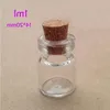 1 ml piccole mini fiale di sughero in vetro trasparente con tappi di legno messaggio matrimoni desideri gioielli bomboniere tubo bottiglia Oqmlc