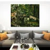 Abstract Animal Canvas Art the Bridge at Maincy Paul Cezanne Painting Handmade Musical Decor for Piano Room