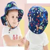 Bonés Chapéus TOU-Baby Boy and Girl Ocean World Sunhat Criança UPF50 Chapéu de Praia Crianças Adorável Algodão Verão Chapéu de Aba Grande Criança Produto Ao Ar Livre 1pc 230717