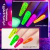 7 ml leuchtender Eierschalen-Gel-Nagellack, der im Dunkeln leuchtet, semi-permanenter UV-Gel, fluoreszierende neongrüne Farbe, Nail-Art-Lack