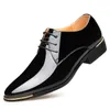 Gai gai gai vestido de couro patente marca masculina negócios estilo italiano moda homens sapatos de casamento calçados masculinos 38-47 230718