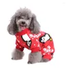 Dog Apparel Autumn And Winter Cat Warm Jumpsuit For Small Dogs Sleepingwear Durable Wear-resistant Pet Clothes