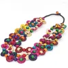 Smycken påsar bohemisk kokosnötskal trä pärla halsband för kvinnor flickor handgjorda pärlor långa mödrar dag gåvor