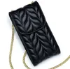 Portefeuille de porte-greffes en cuir de couleur solide Sac à bandoulière Mobile Phone Mobile Carte Carte Portefeuille Poches de sac à main Girls