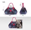 Abendtasche Vintage Rosen Blumen Schulter Weibliche Casual Handtasche Mädchen Denim Messenger Bags Trend Luxus Marke Handtaschen Bolsos 230718