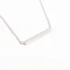 Mode carré barre pendentif collier 18k or argent plaqué colliers pour femmes cadeau Whole324F