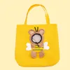 Cat Carriers Cute Canvas Cartoon Bee Design Pet Portable Breathable Bag Dog Outgoing Travel Slings Handbag With Buttons