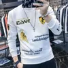 Erkek Hoodies Lüks Nakış Teri Homme Hayvan Baskı Sweatshirts Bahar Kişilik Mektubu Parlayan Sokak Giyim Trend Sweatshirt Erkekler