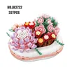 Block Succulent Potted Building Blocks DIY Creative Simulation Flowers Glowing Pistils Puzzle Assembled Bricks Children's Toy Gift R230718