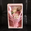 Decorative Flowers Creative Rose Soap Flower Design Valentine's Day Gift Preserved Bouquet Box Wedding Party Decor