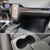 For tesla model 3 model X S Interior Central Control Panel Door Handle Carbon Fiber Stickers Decals Car styling Accessorie196G
