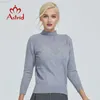 Kadın Sweaters Astrid 2021 Sonbahar Yeni Varış Kazak Kadın Yüksek Kaliteli İnce Pamuk Üst Kahverengi Popüler Popüler Zarif Mahsul Süveter MS-013 L230718