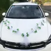 Decorative Flowers YOMDID Wedding Car Front Flower Decoration Artificial Garland For Party Accessories Simulation Rose