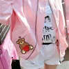 Cute Cartoon Love Heart Bear Small Size Iron on Embroidered Patch - 3x2 4 Inch 190h