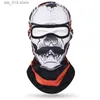 Cycling Caps Masks Men's Skull Balaclava Sports Scarf Cycling Hood Cap Ski Face Cover Motorcycle Bike Headgear Hat Breathable Windproof Neck Warmer T230718