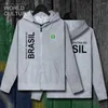 Herren Hoodies Brasilien Brasil BRA Brasilianische BR Männer Reißverschluss Fleece Winterjacken und Nation Kleidung Land Sweatshirt Mantel