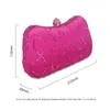 Evening Bags style Diamond Women Clutches Ladies Girl Party Wedding Purse Royal Pink HandBags Clutch Bag With Chain 230718