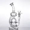 Bong Beaker Pipes Glass Water Down Stem 14mm Joint Recycler Dab Rigs Hookah Bubbler Heady Ice Catcher Pipe