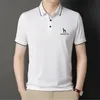 Męskie polo letnie mężczyźni t koszule krótki rękaw stały kolor Slim Fit T-shirt Men Business Hazzys Golf Table TEE TOESS 230717