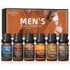 Fragrance Hiqili Mens Fragrance Oils Ställ in eteriska oljor för aromaterapi ren parfymolja aromolja för bildiffusörljus som gör 230717