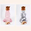 Vêtements pour chiens vêtements d'hiver pyjamas en flanelle pour animaux de compagnie mignon maison pour chiens moyens et grands haute élastique quatre jambes manteau chaud Costume