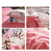 Bedding Sets Warm Winter Cotton&flannel Multifunction AB Both Sides Flowers Tree Duvet Cover 3/4pcs Set Twin King Super Size