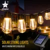 Decorazioni da giardino Luci a stringa solare a LED IP65 Impermeabile Decorazione natalizia per esterni Lampadina Retro Holiday Ghirlanda Mobili Lampada da fata 230717