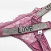 Slips Slipje Andere Slipjes Sexy Vrouwen Ondergoed Strass Kanten Pantie G-snaar Transparant T Terug voor Vrouwelijke Laagbouw Dames Slips Zwarte Lingerie Tanga x0719